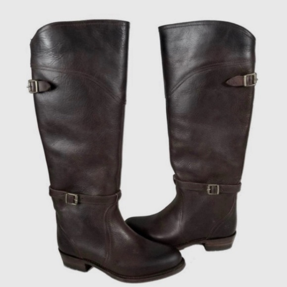 FRYE Durado Lug Leather Knee High
Riding Boots, brown - Picture 9 of 11